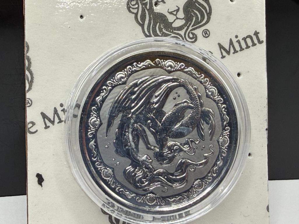 SCOTTSDALE MINT MERMAID SIREN .999 FINE SILVER ROUND - 2