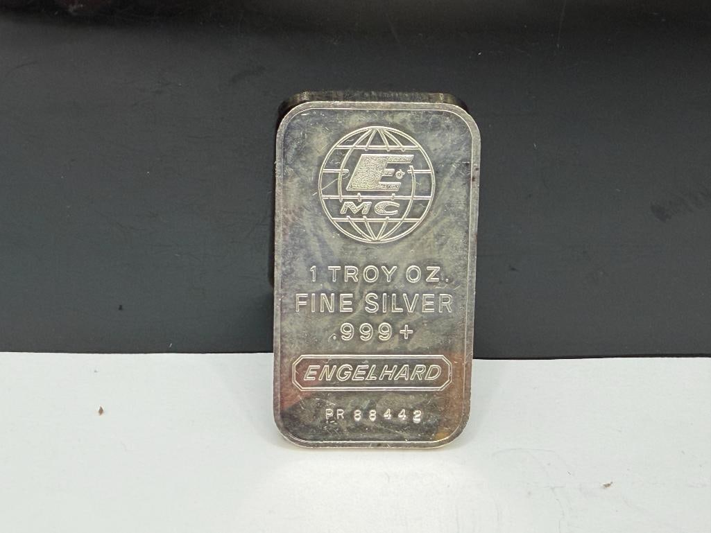 ENGELHARD .999 FINE SILVER BAR - 2
