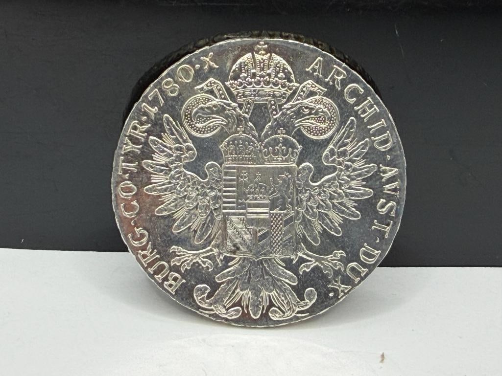 1780 AUSTRIA THALER KM # 1866.2 RESTRIKE SILVER COIN - 5