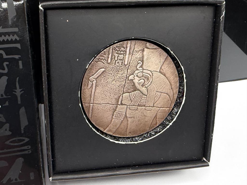 2016 REPUBLIC DU TCHAD 1000 FRANCS CFA .999 FINE SILVER 2 TROY OUNCE EGYPTIAN GOD HORUS COIN IN C... - 3