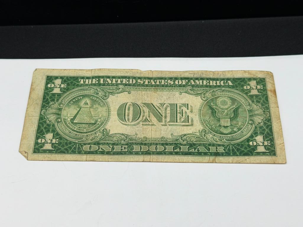 1935-A U.S. $1 SILVER CERTIFICATE WITH YELLOW SEAL WWII NOTE FOR U.S. TROOPS IN NORTH AFRICA - 6