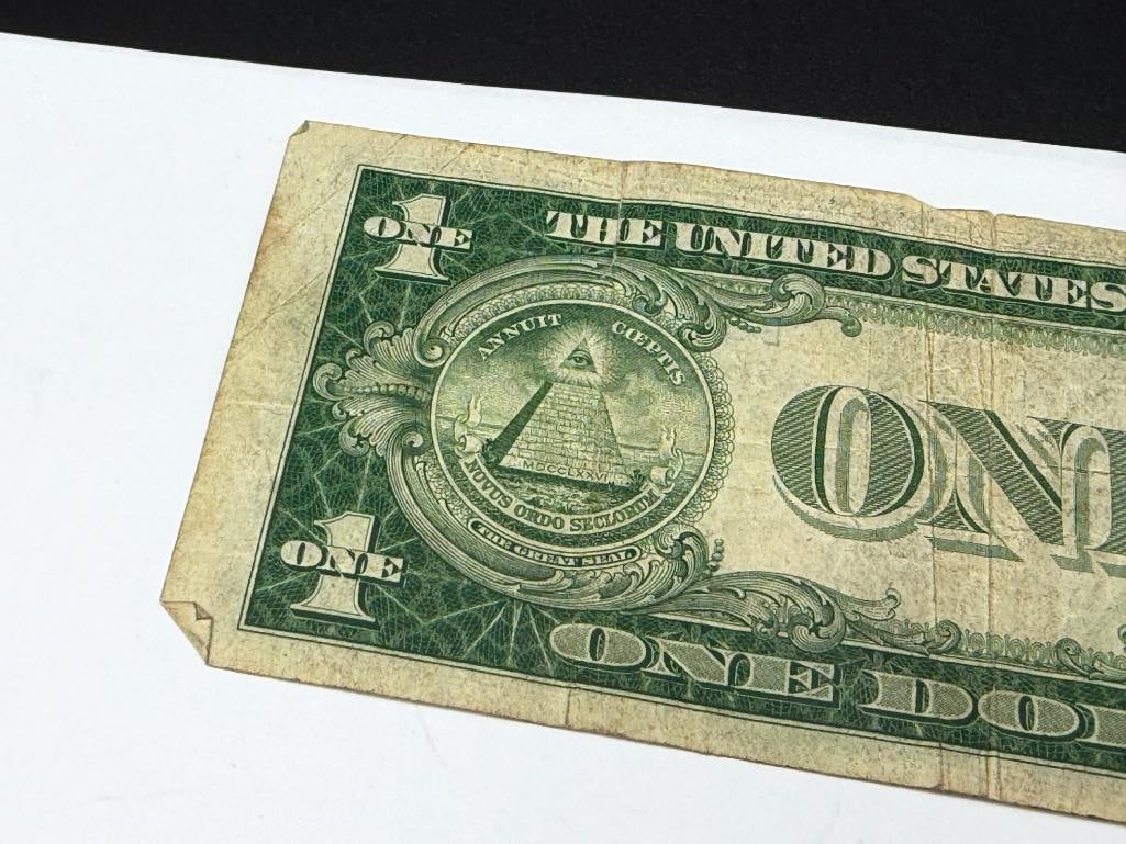 1935-A U.S. $1 SILVER CERTIFICATE WITH YELLOW SEAL WWII NOTE FOR U.S. TROOPS IN NORTH AFRICA - 7
