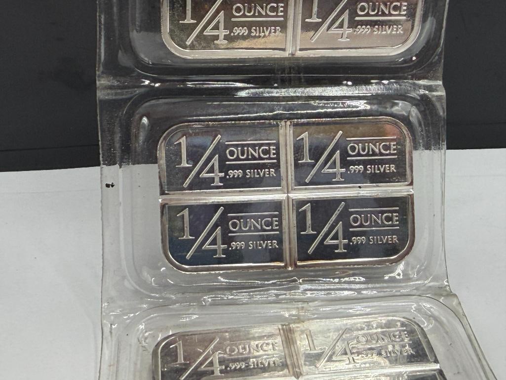 FIVE .999 FINE SILVER STAGECOACH SILVER "FOR WHEN YOU HAVE TO GET OUT OF DODGE" FRACTIONAL BARS - 7