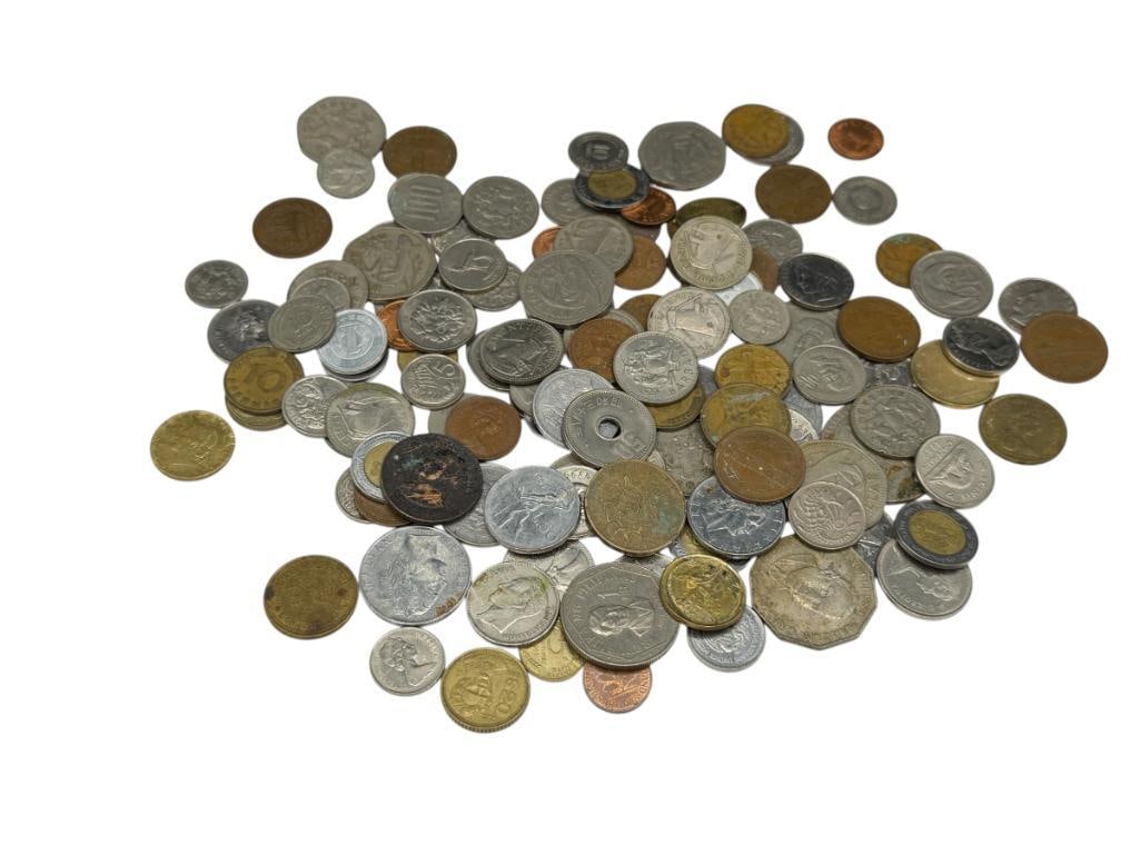 ASSORTED FOREIGN COINS FROM ALL OVER THE WORLD (1 of 9)