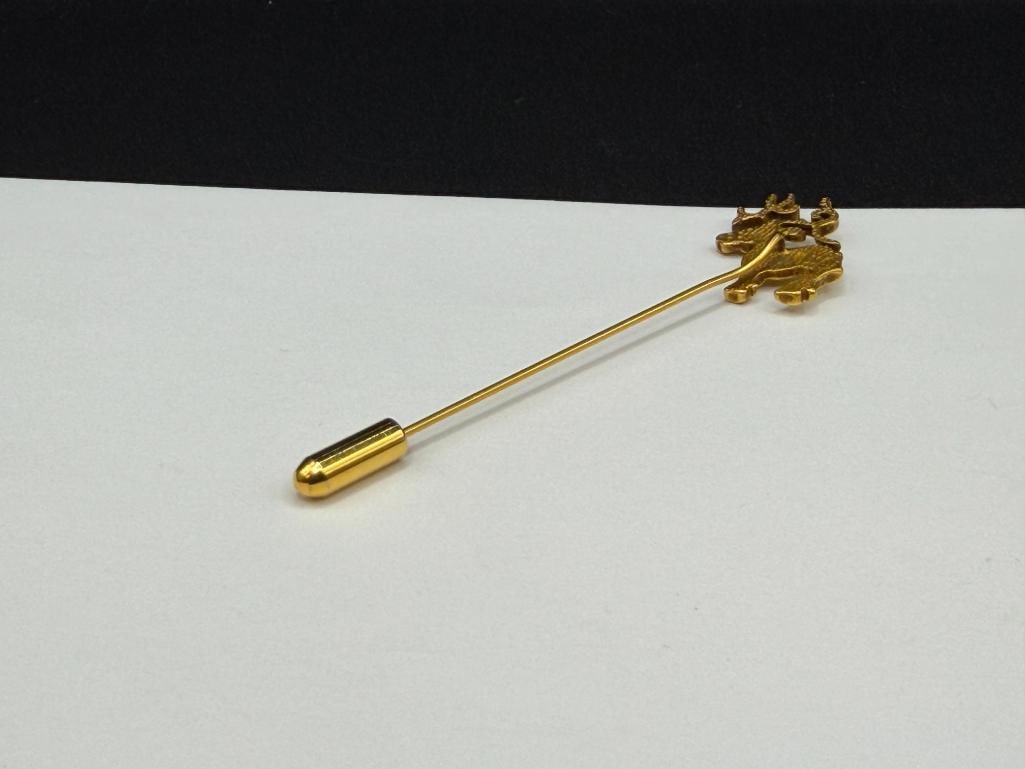 14K YELLOW GOLD REINDEEER STICK PIN - 6