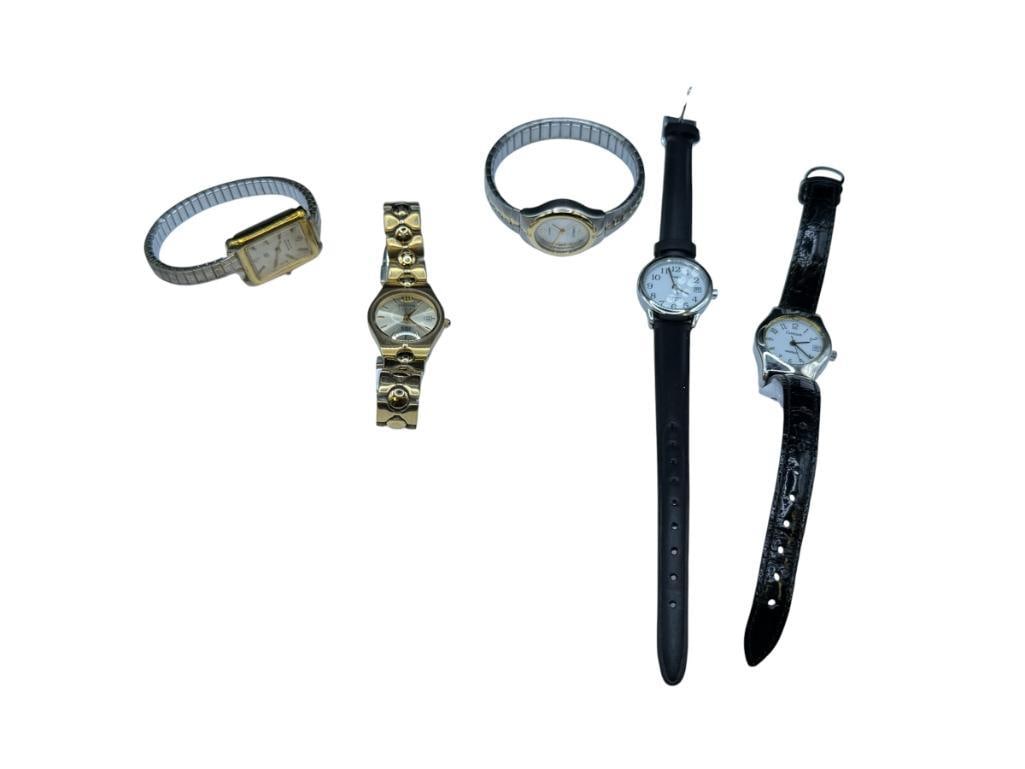 FIVE LADIES WRISTWATCHES INCLUDING BOLUVA GOLD FILLED CASE AND MORE (1 of 11)