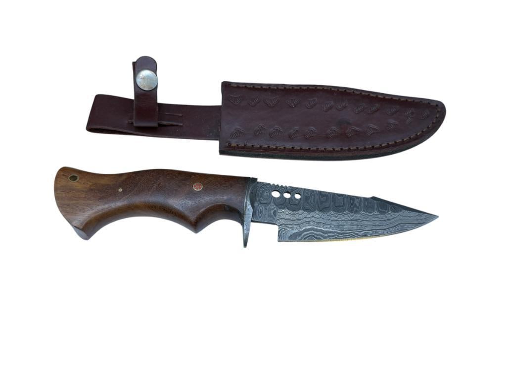 CUSTOM MADE FIXED BLADE KNIFE FEATURING DAMASCUS STEEL BLADE (1 of 8)