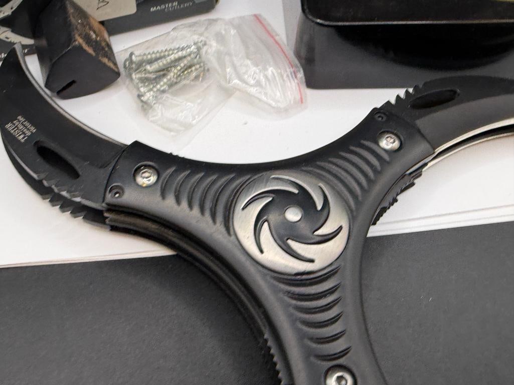 TWO UNIQUE KNIVES INCLUDING VICTOR LEE TWISTER VL-06 AND DRAGON MOTIF FOLDING LOCK BACK KNIFE - 4