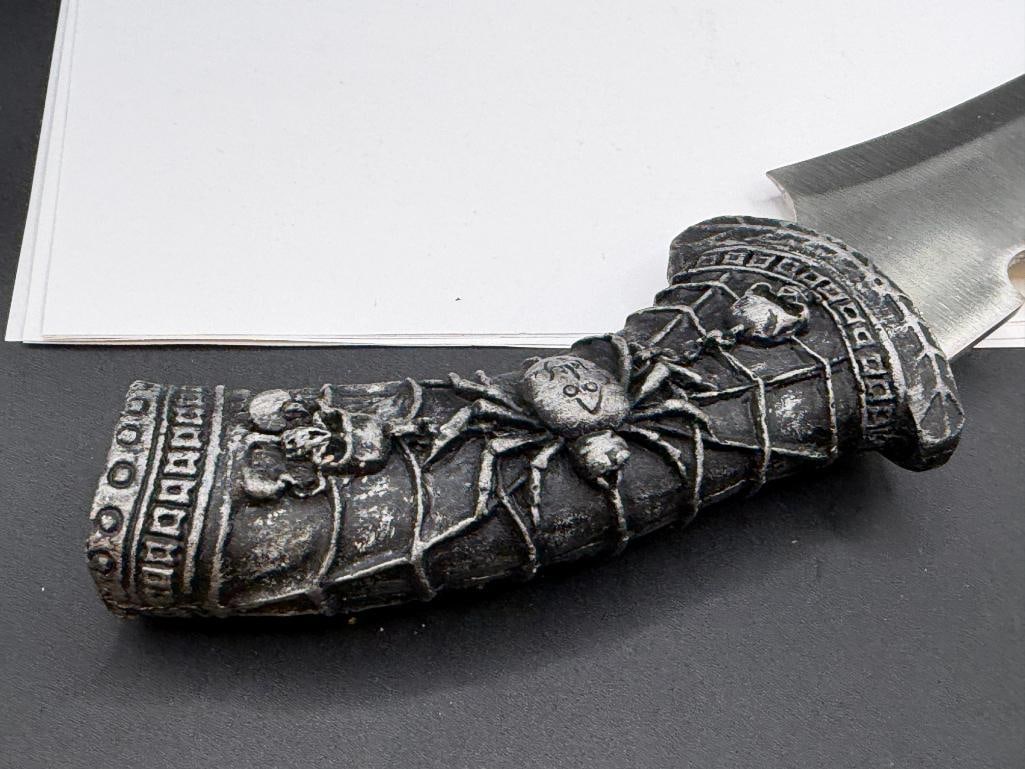 TWO FANTASY KNIVES INCLUDING FEATURING PEGASUS AND BLACK WIDOW THEMED HANDLES - 11
