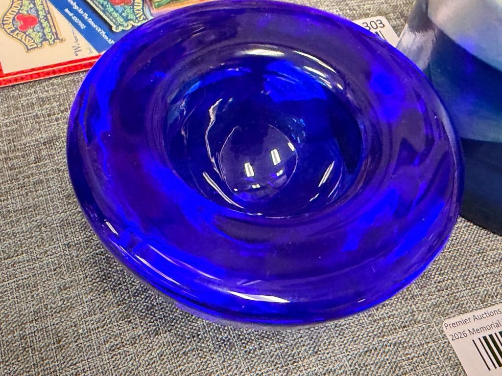 KOSTA BODA SWEDISH HAND BLOWN ART GLASS BOWL ATOLL DESIGNED BY ANNA EHRNER NO. 59727 - 4