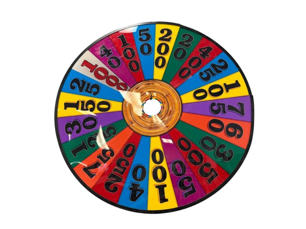 WHEEL OF FORTUNE ACRYLIC GAME WHEEL REPLICA: LIGHT SCUFFS 32" ROUND