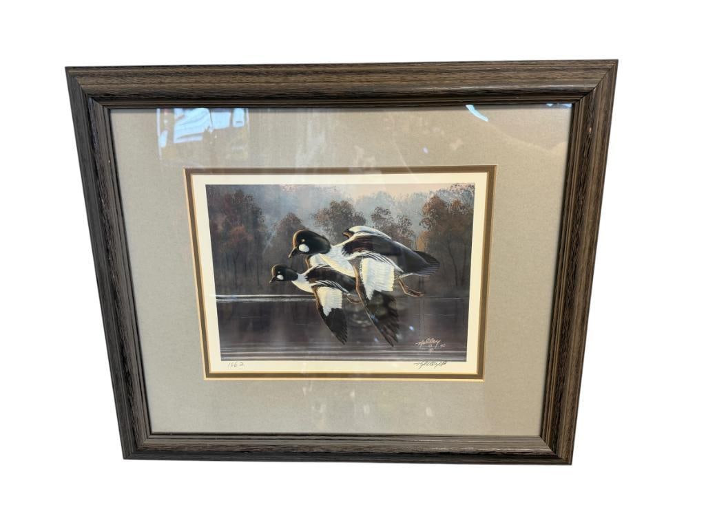 RICK KELLEY DUCKS UNLIMITED ARTIST LIMITED EDITION PRINT COMMON GOLDENEYE DUCKS (1 of 8)