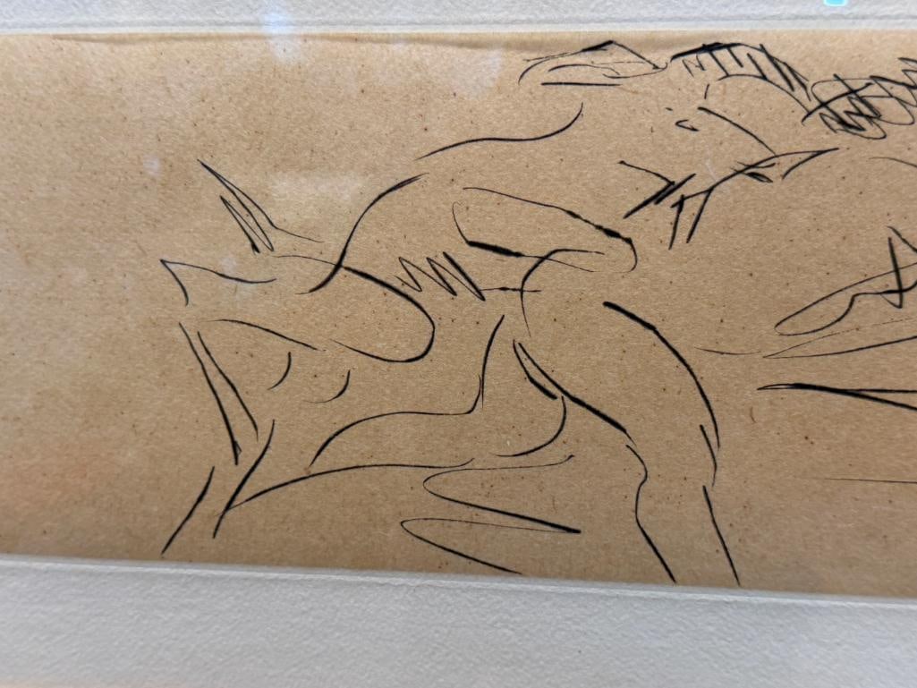 REUBEN NAKIAN AMERICAN ARTIST AND TEACHER ARTIST PROOF PRINT GOAT AND NYMPH - 4