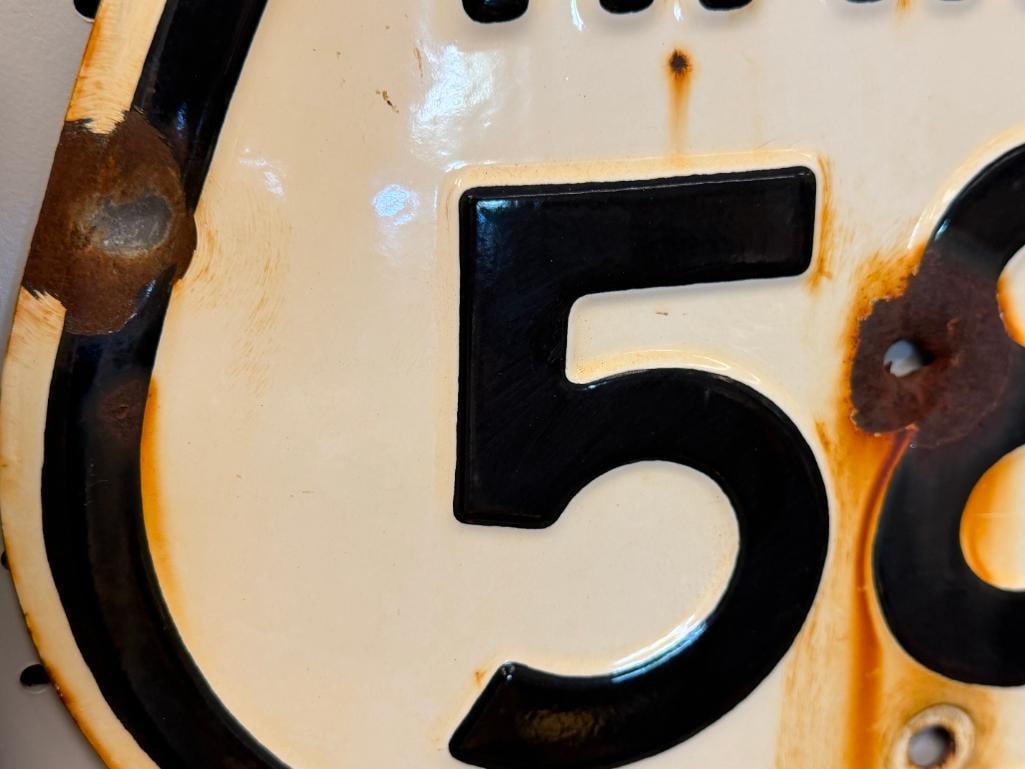 HAWAII STATE ROUTE 581 PORCELAIN ENAMELED HIGHWAY SIGN - 4