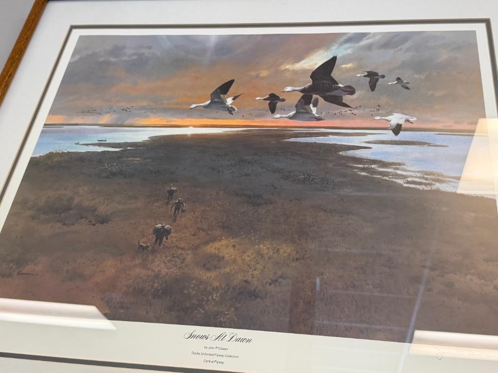 JOHN COWAN DUCKS UNLIMITED FLYWAY COLLECTION LIMITED EDITION PRINT SNOWS AT DAWN NO. 207/5300 - 2