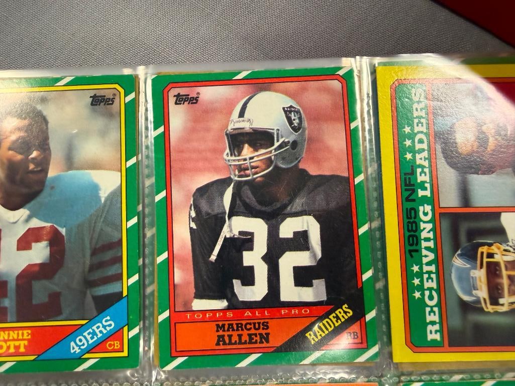 1985, 1986, 1987, TOPPS BASEBALL CARDS AND PLAYER AUTOGRAPHED PAPER CARDS FROM NY JETS PLAYERS - 13