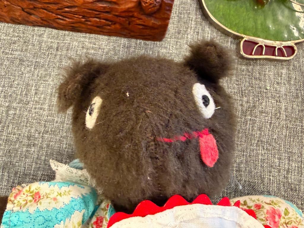 VINTAGE RED RIDING HOOD, WOLF, AND GRANDMA TOPSY TURVY DOLL - 2