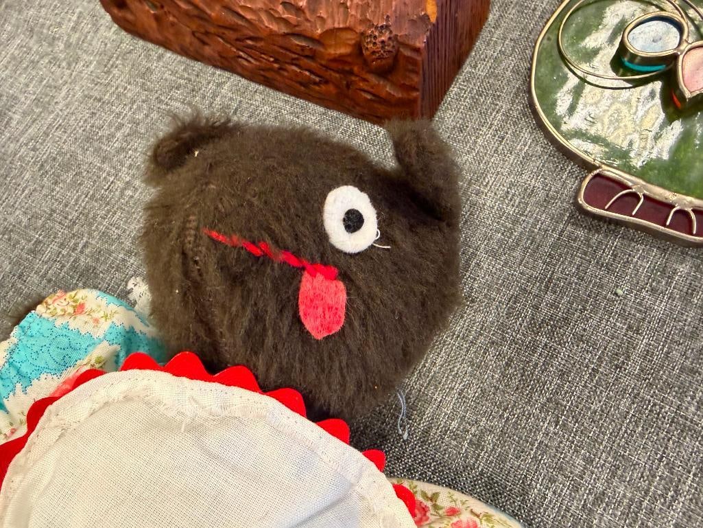 VINTAGE RED RIDING HOOD, WOLF, AND GRANDMA TOPSY TURVY DOLL - 3