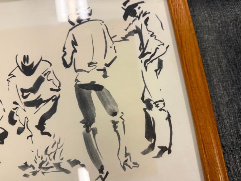 CRAIG SHEPPARD OKLAHOMA-BORN NEVADA ARTIST WESTERN INK DRAWING PRINTS - 7