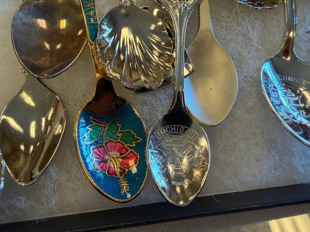 LARGE COLLECTION OF SOUVENIR SPOONS, TEA SPOONS, DEMI SPOONS, ETC. - 5