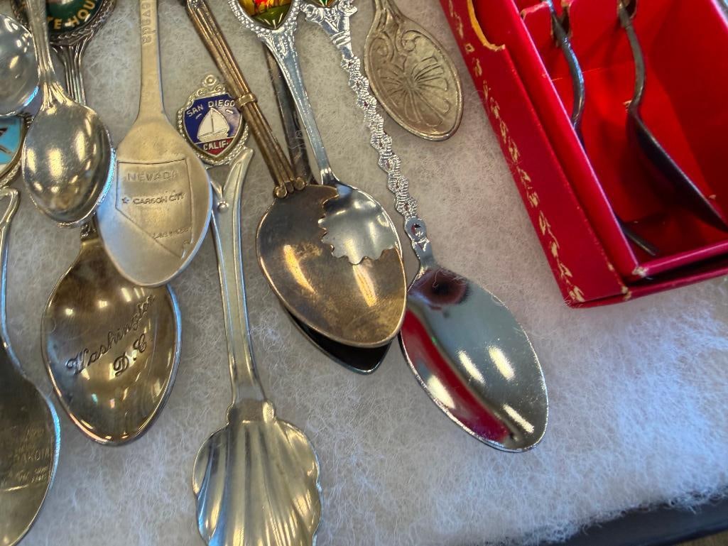 LARGE COLLECTION OF SOUVENIR SPOONS, TEA SPOONS, DEMI SPOONS, ETC. - 9