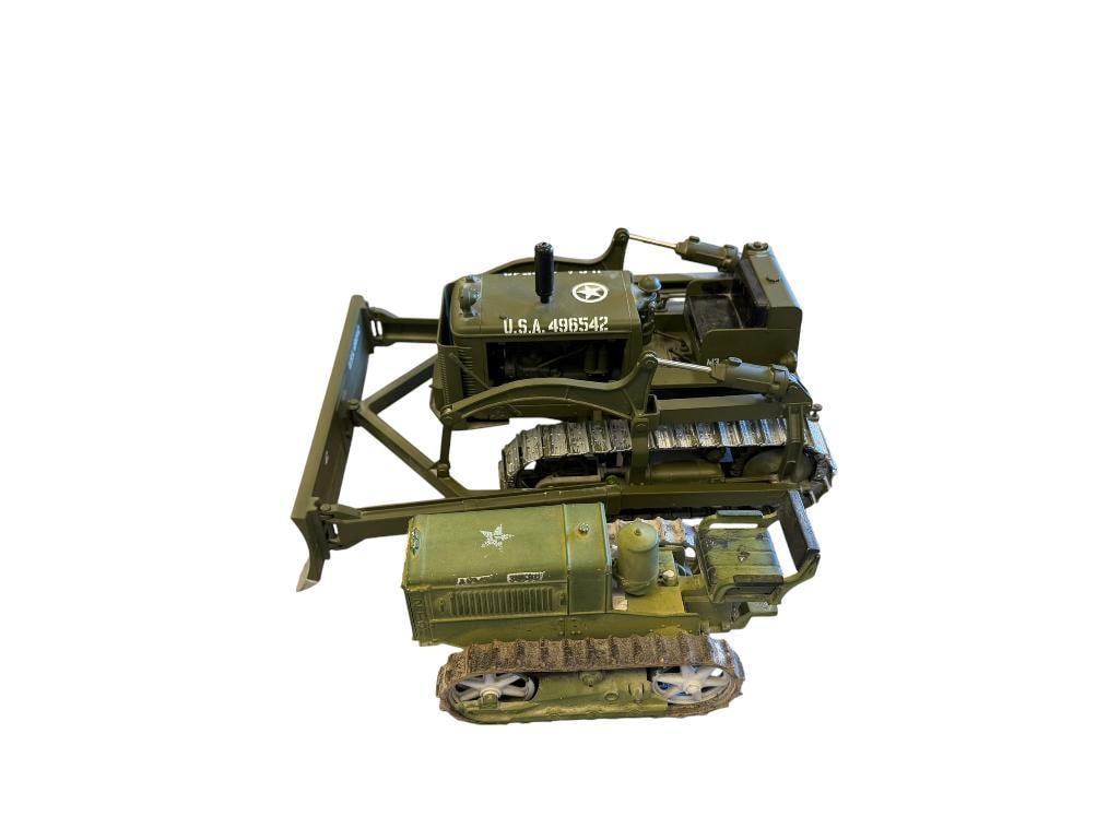 NORSCOT GROUP AND SPEC CAST DIE-CAST MILITARY CASE AND ATERPILLAR BULLDOZERS 1/16 SCALE (1 of 16)
