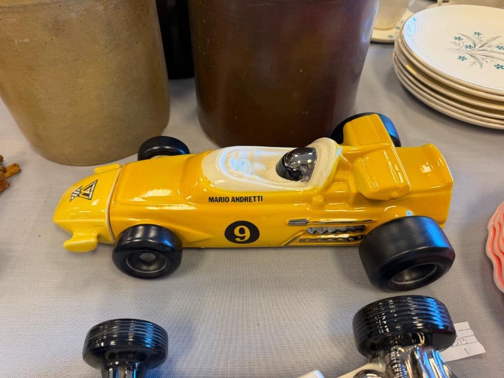 EZRA BROOKS HERTIAGE CHINA AND ROYAL BURTON CHINA INDY 500 RACE CARS INCLUDING MARI ANDRETTI CAR - 8