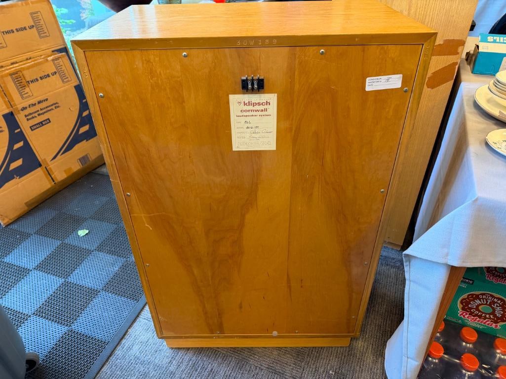 1986 KLIPSCH CORNWALL II PAIR OF LOUDSPEAKERS SERIAL NO. 30W189 / 30W190 - 7