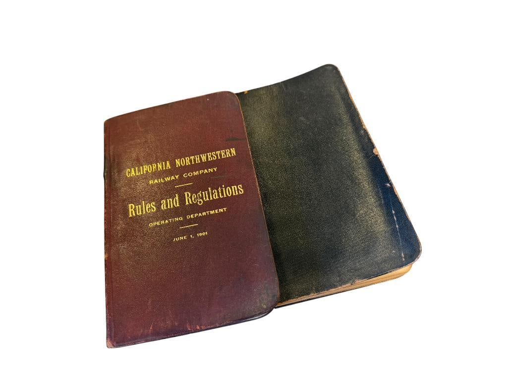 1891 AND 1901 RAILWAY / RAILROAD RULES AND REGULATIONS BOOKS CALIFORNIA NORTHWESTERN AND CB&Q (1 of 9)