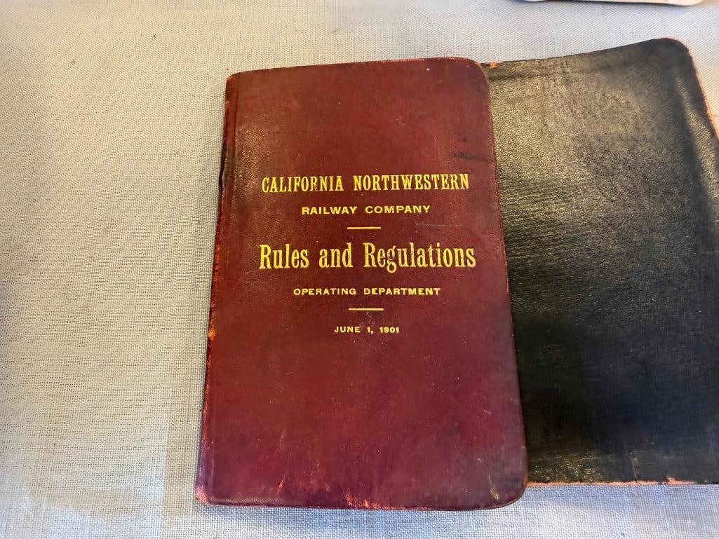 1891 AND 1901 RAILWAY / RAILROAD RULES AND REGULATIONS BOOKS CALIFORNIA NORTHWESTERN AND CB&Q - 3
