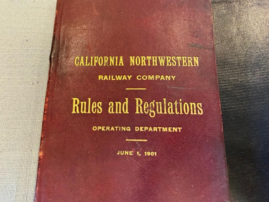 1891 AND 1901 RAILWAY / RAILROAD RULES AND REGULATIONS BOOKS CALIFORNIA NORTHWESTERN AND CB&Q - 4