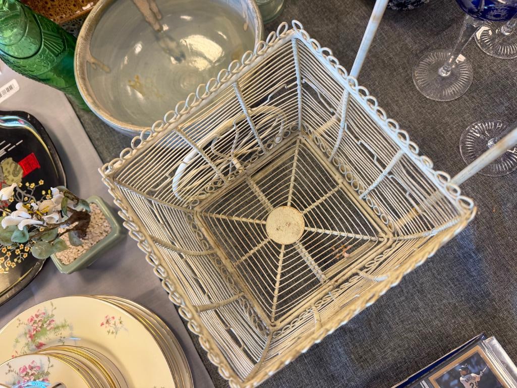 METAL WIRE CART YARD DECOR PLANTER HOLDER - 6