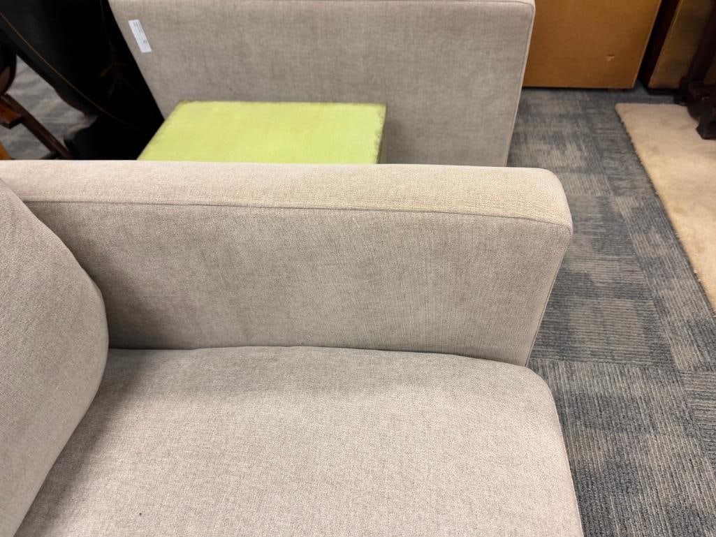 PAIR OF MODERN JASON FURNITURE UPHOLSTERED SWIVEL ARMCHAIRS - 12