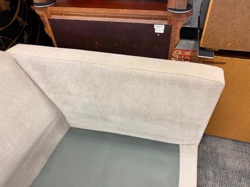 PAIR OF MODERN JASON FURNITURE UPHOLSTERED SWIVEL ARMCHAIRS - 6