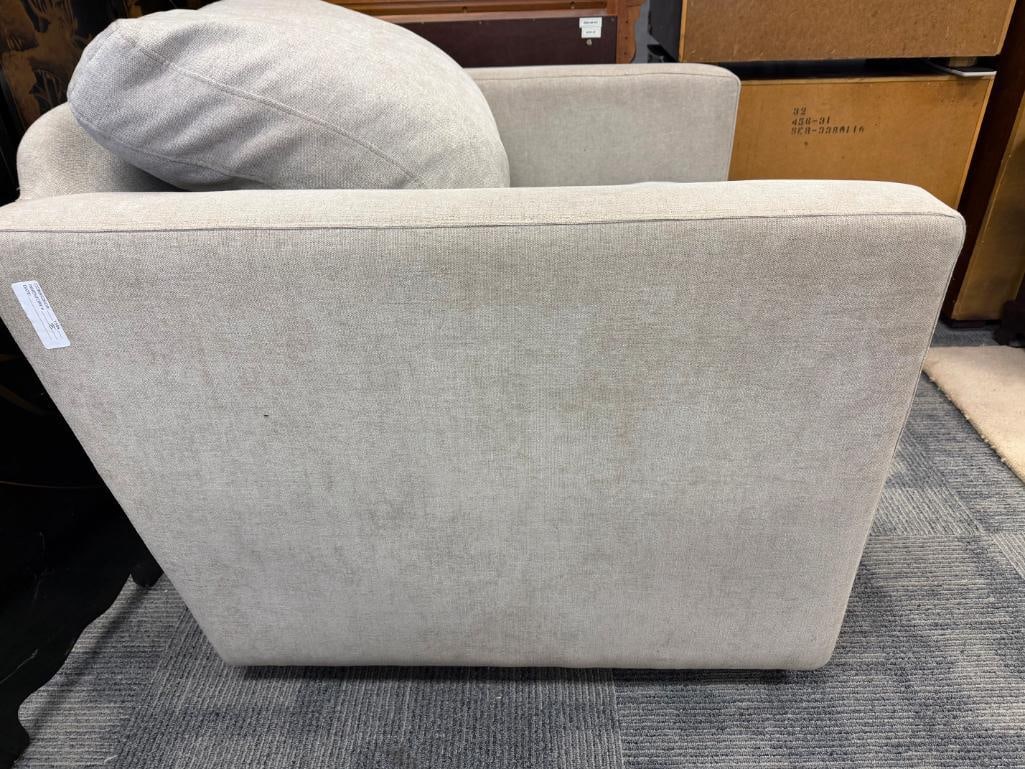 PAIR OF MODERN JASON FURNITURE UPHOLSTERED SWIVEL ARMCHAIRS - 8