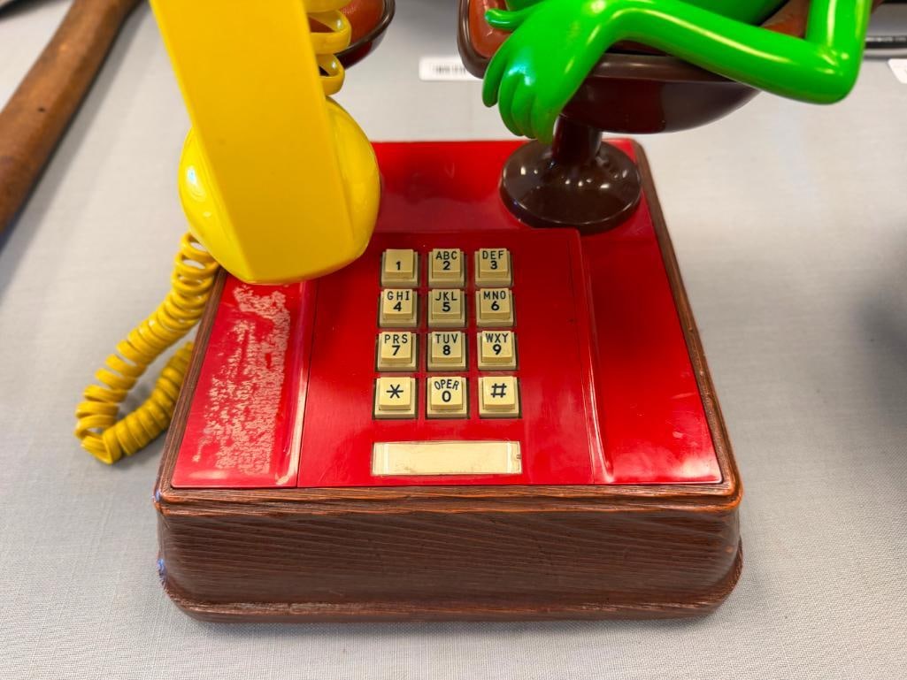 VINTAGE 1983 HENSON KERMIT THE FROG PHONE - 3