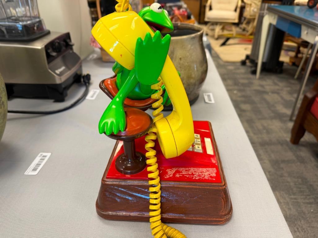 VINTAGE 1983 HENSON KERMIT THE FROG PHONE - 5