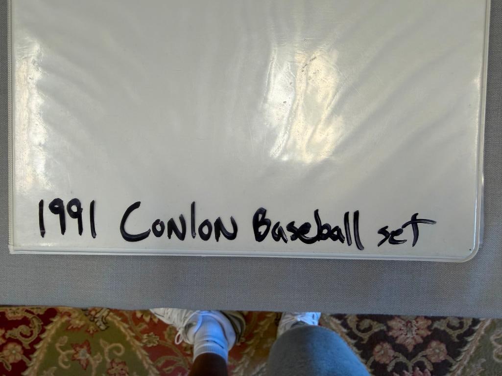 1991 CONLON BASEBALL CARD SET FEATURING BLACK AND WHITE BASEBALL CARDS OF PLAYERS OF THE PAST - 3