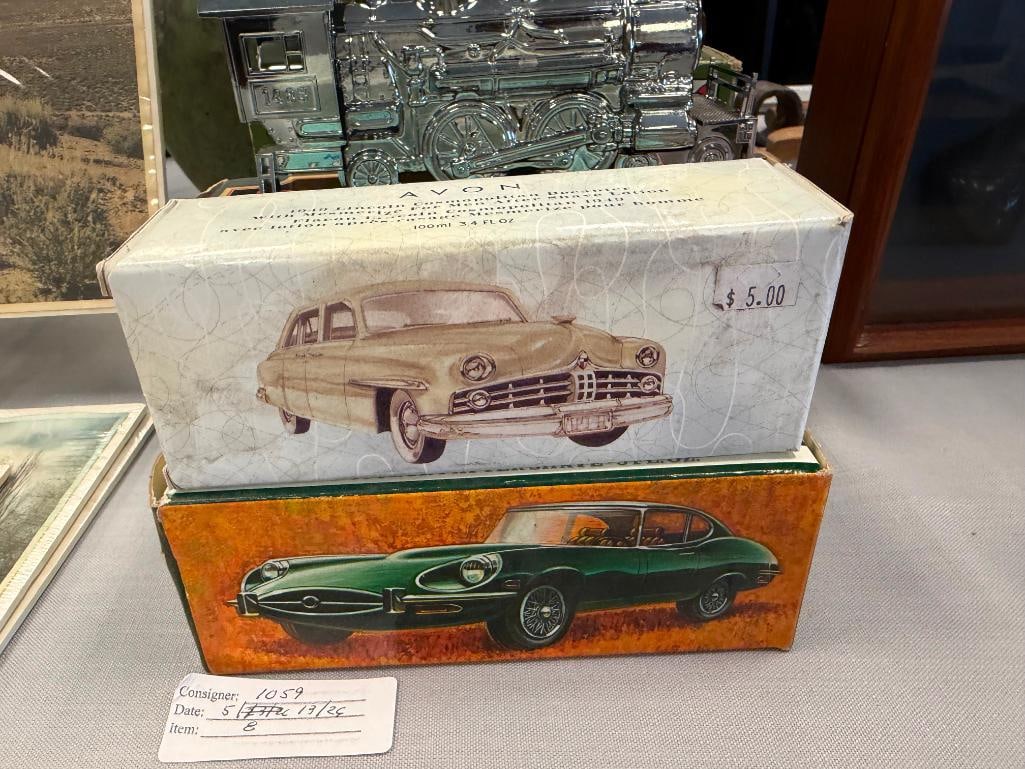 FIVE VINTAGE AVON FIGURAL CAR AND TRAIN AFTERSHAVE DECANTERS - 6
