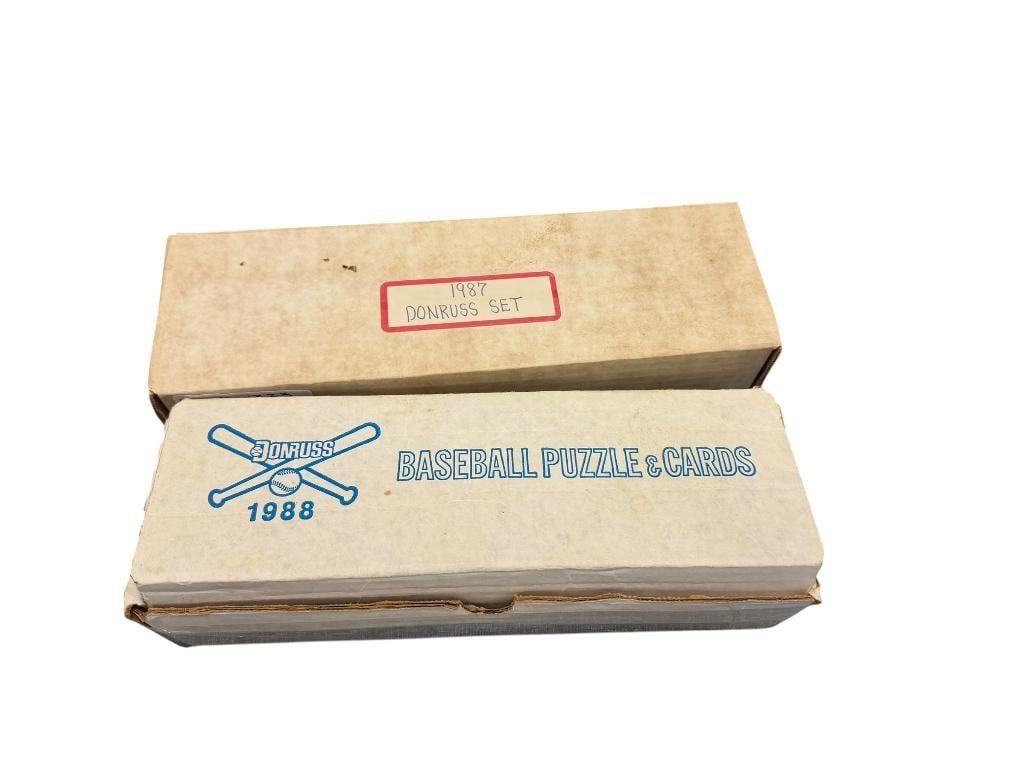 1987 AND 1988 DONRUSS BASEBALL CARD SETS IN ORIGINAL BOXES: SETS ARE NOT COMPLETE, CARDS APPEAR TO BE IN PRETTY GOOD CONDITION