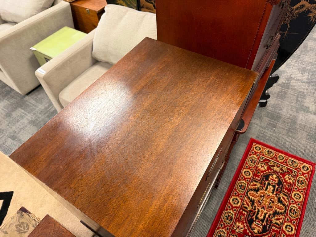PAIR OF LANE FURNITURE VINTAGE CAMPAIGN STYLE CHEST NIGHTSTANDS / END TABLES - 4