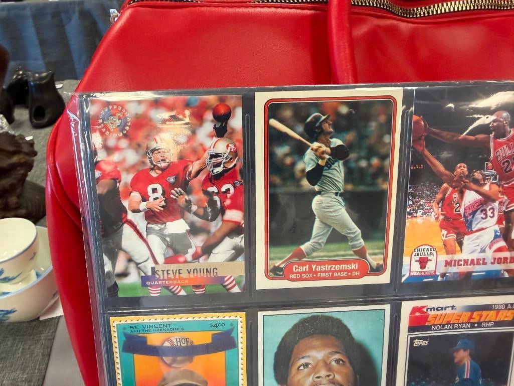 SPORTS GREATS AND HALL OF FAMERS SPORT CARDS NOLAN RYAN, BUBBA SMITH, ROD CAREW, MICKEY MANTLE - 4