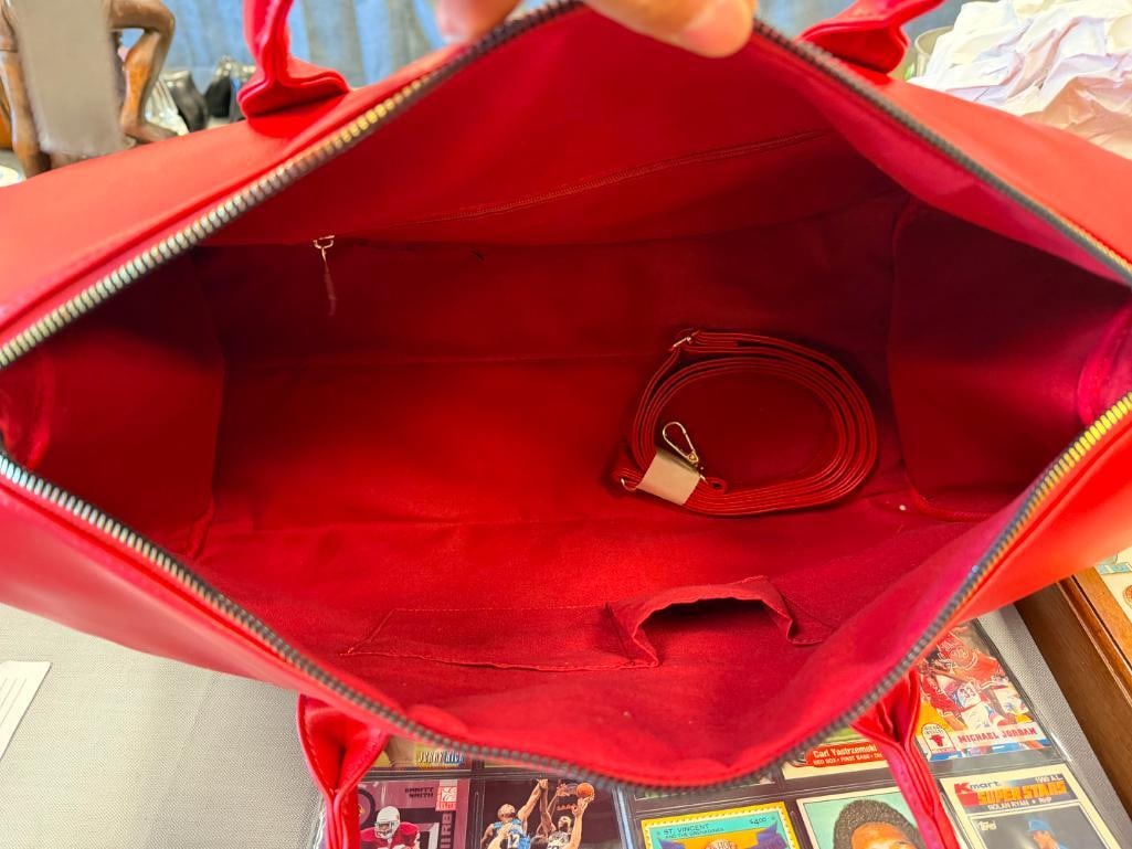 AMY MILLER LARGE RED HYBRID DUFFLE BAG NEW WITH TAGS - 7