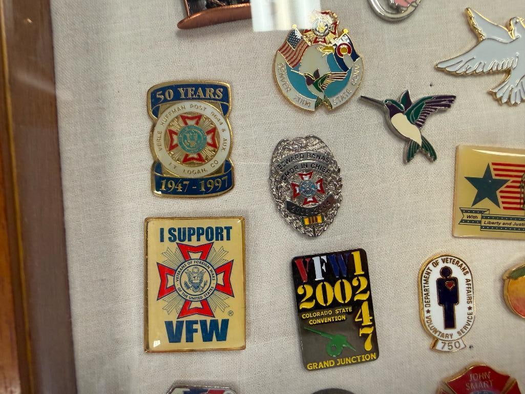 COLLECTION OF OVER 80 PLUS PINS VA MEDICAL CENTER, VOLUNTEER, MILITARY, INDY 500, ETC. - 4