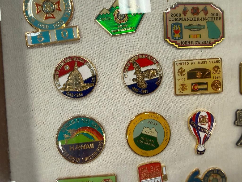 COLLECTION OF OVER 80 PLUS PINS VA MEDICAL CENTER, VOLUNTEER, MILITARY, INDY 500, ETC. - 5