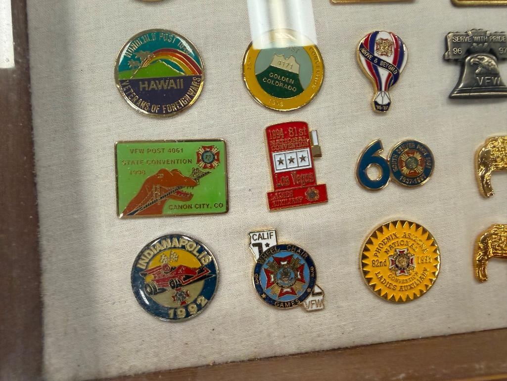 COLLECTION OF OVER 80 PLUS PINS VA MEDICAL CENTER, VOLUNTEER, MILITARY, INDY 500, ETC. - 6