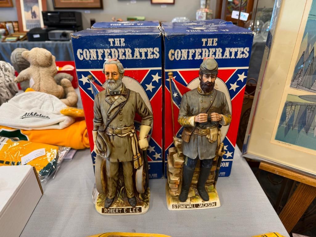 MC CORMICK DISTILLING AMERICAN PORCELAIN THE CONFEDERATES DECANTER SET - 2