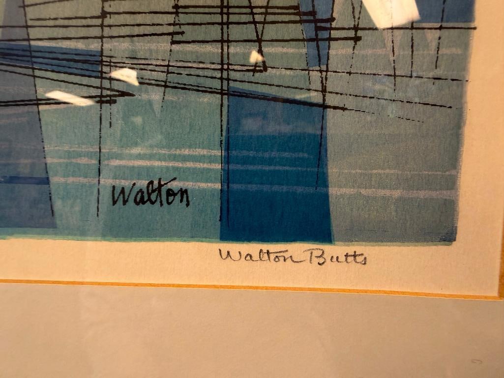 WALTON BUTTS AMERICAN ARTIST AND EDUCATOR LIMITED EDITION PRINT THE MOUNTAIN EDITION OF 35 - 3