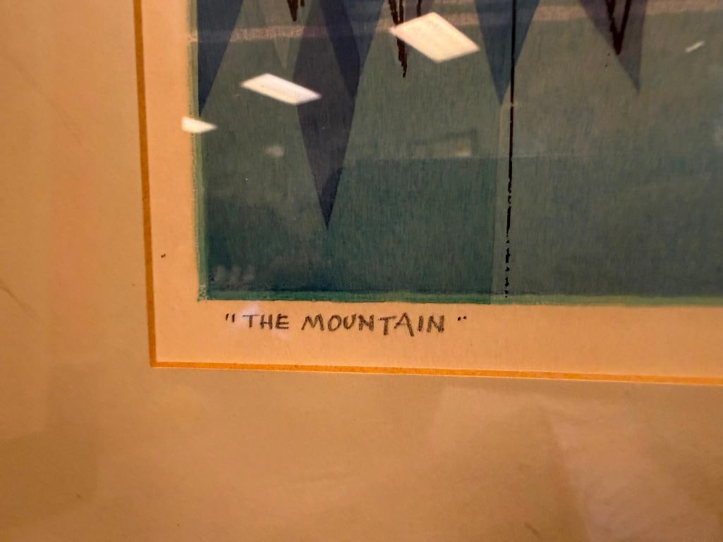WALTON BUTTS AMERICAN ARTIST AND EDUCATOR LIMITED EDITION PRINT THE MOUNTAIN EDITION OF 35 - 5