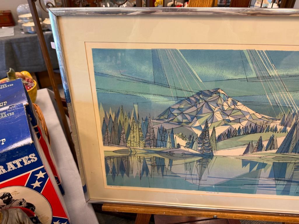 WALTON BUTTS AMERICAN ARTIST AND EDUCATOR LIMITED EDITION PRINT THE MOUNTAIN EDITION OF 35 - 6